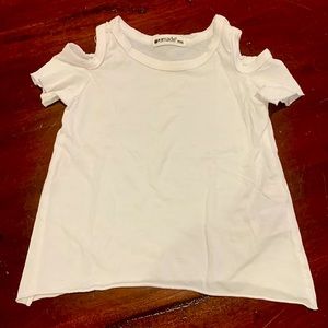 White Cold Shoulder T-shirt